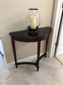 DEMI-LUNE OCCASIONS TABLE WITH NICE CANDLE DECOR 