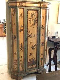 BEAUTIFUL ANTIQUE HAND PAINTED CABINET ...BEECH WOOD 
OVER 100 YEARS OLD 