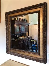 FABULOUS ANTIQUE MIRROR WITH AWESOME FRAME