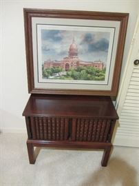 Small side table, artwork