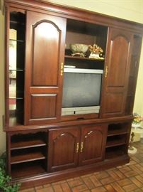 Gorgeous Kincaid entertainment center with sliding doors, lots of storage