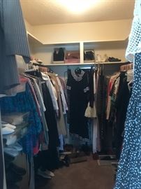 TWO CLOSETS FULL OF HIGH END VINTAGE CLOTHING AND SHOES