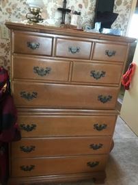 MID-CENTURY DRESSER AND CHEST OF DRAWERS