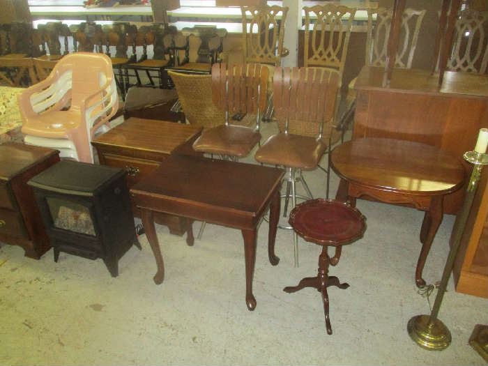 Miscellaneous tables and bar stools