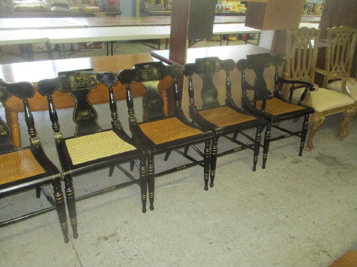 Set of 8 Hitchcock style chairs