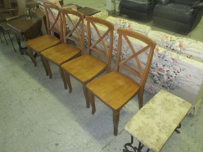 4 dining room chairs and stool