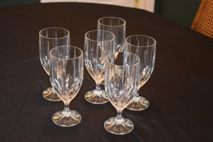 Crystal Water Goblets or Tea Glasses 