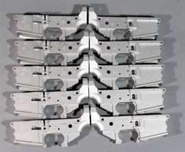 SMI Model SMI-15 AR15 Cerakote 7075-T6 Billet Aluminum Stripped Lower Receivers, Multi Cal, Qty 10, SN#'s SMI-B00982-B0091