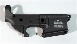 SMI Model SMI-15 AR15 Hard Anodized Black 7075-T6 Forged Aluminum Stripped Lower Receiver, Multi Cal, SN# SMI-A02229