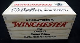 Winchester Super X Cabela's Limited Edition .22 LR Ammo, Qty 500 Rounds, Limited Edition Collector's Wood Box
