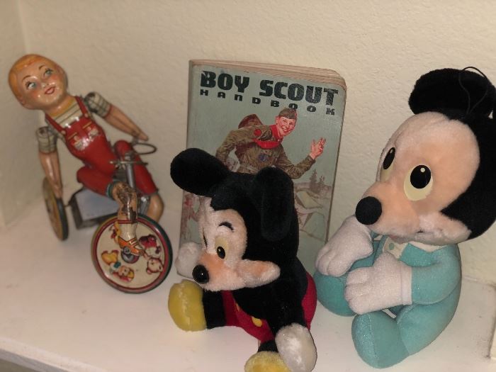 Antique Tin toy and Mickey 