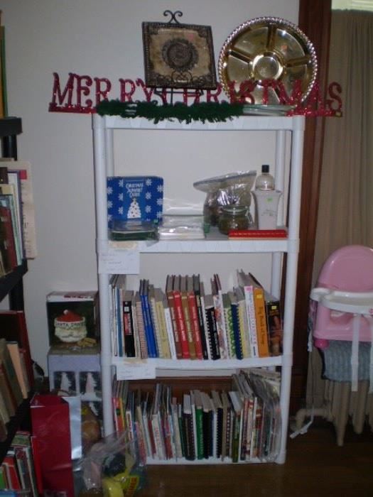Books and Christmas items