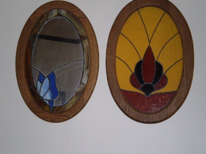 Stained glass and mirror