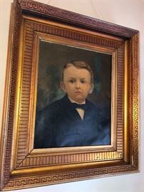 Greek key frame oil enhanced photo