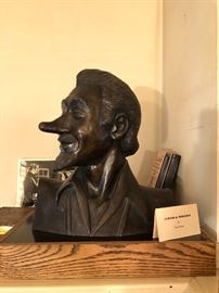 Cast resin life size bust of Cyrano de Bergerac by our client
