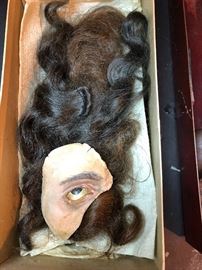 human hair wigs and cast face part