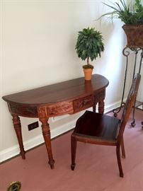 Gorgeous half round decorative desk/sofa table