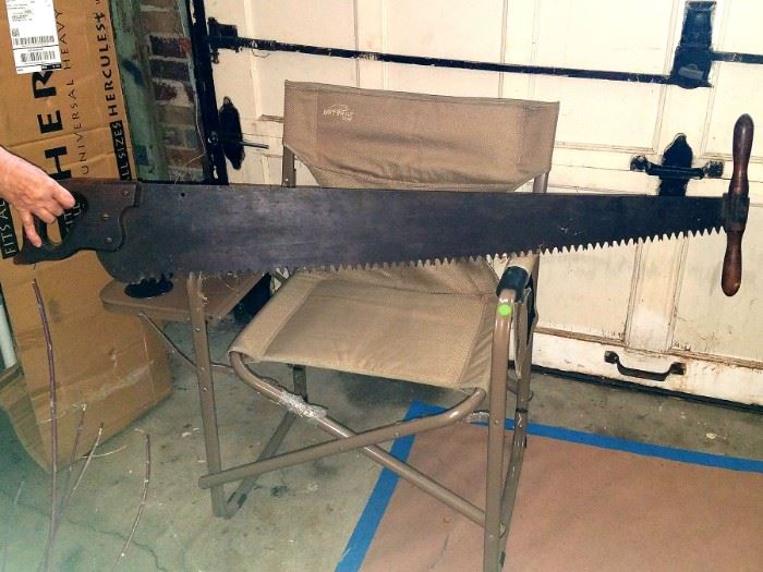 Antique two-man saw
