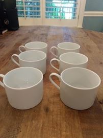 $10.00 Set of 6 coffee cups white. Everyday White Porcelain 