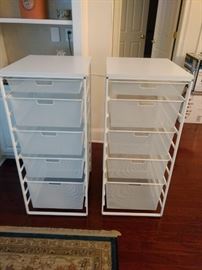 $50.00 EACH White Elfa mesh drawer system 3 medium, 1 small and 1 large drawer $50 each