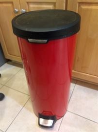 $15.00 Red trash can with foot petal