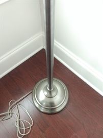 Silver brushed metal adjustable Floor lamp 51"-71"