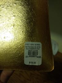 $14.00 Pottery Barn change dish and paper weight