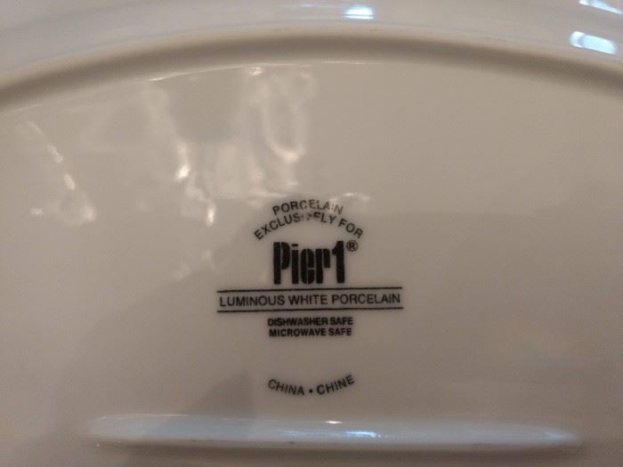 Large White serving plate Pier 1 imports