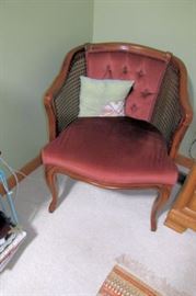 z wine velvet arm chair