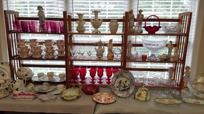 Nice Smalls - Cut glass, cranberry tumblers, Lenox vases, Jamestown Goblets, Cheese dish, and much more.