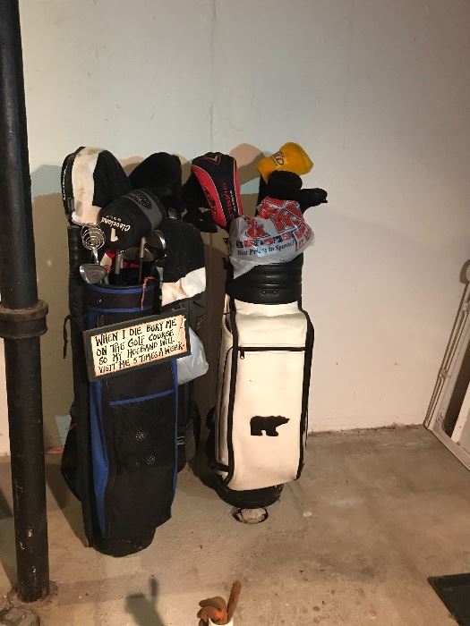 Golf clubs and bags...make me an offer