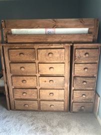 Storage attached to bunk bed