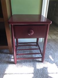 Red nightstand 