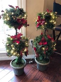 Christmas topiaries 