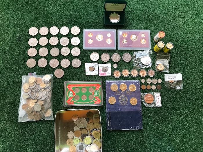 Lots of Old Coins and Silver Dollars