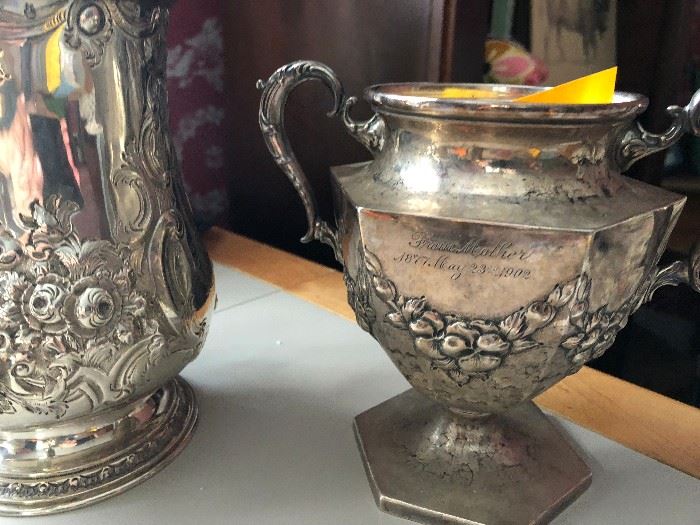 19th century double-handled sugar bowl