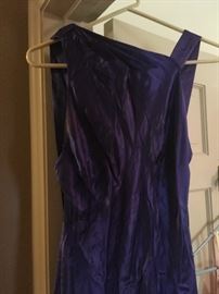 Vintage satin evening gown / pic does not show the beauty of this fabulous gown