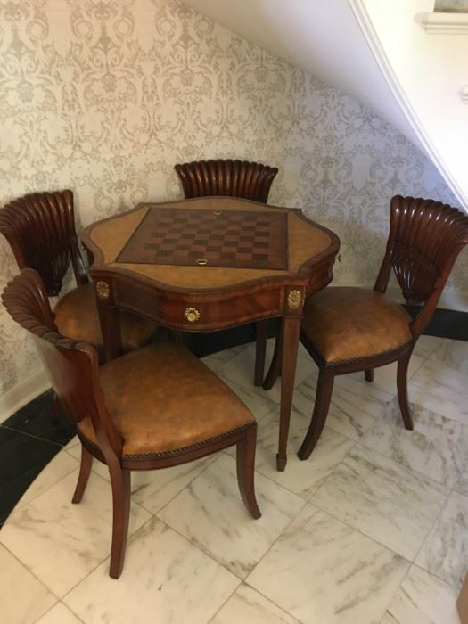 Gorgeous game table with 4 chairs