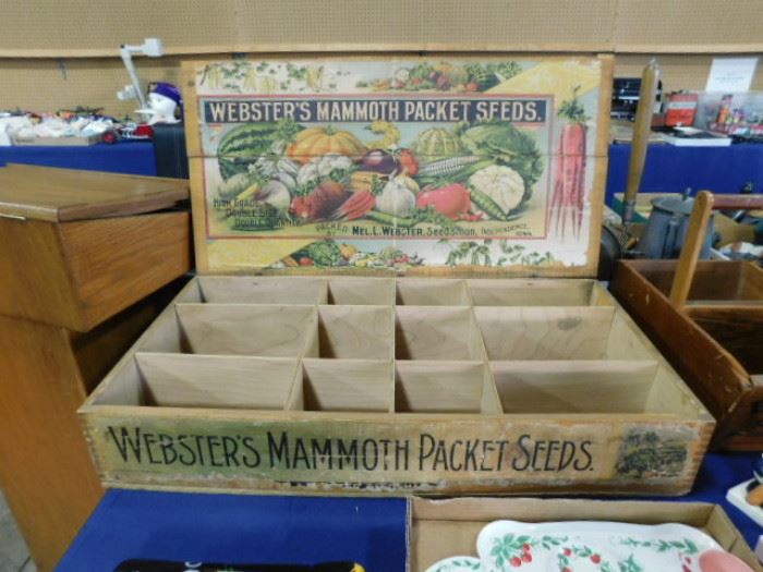 Antique Webster's Mammoth Packet Seed Display