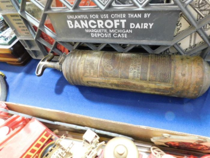Vintage brass fire extinguisher 