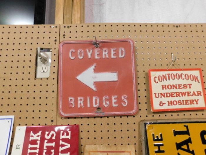 Covered Bridges metal sign