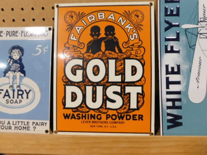 Vintage Fairbank's Gold Dust advertising tin sign