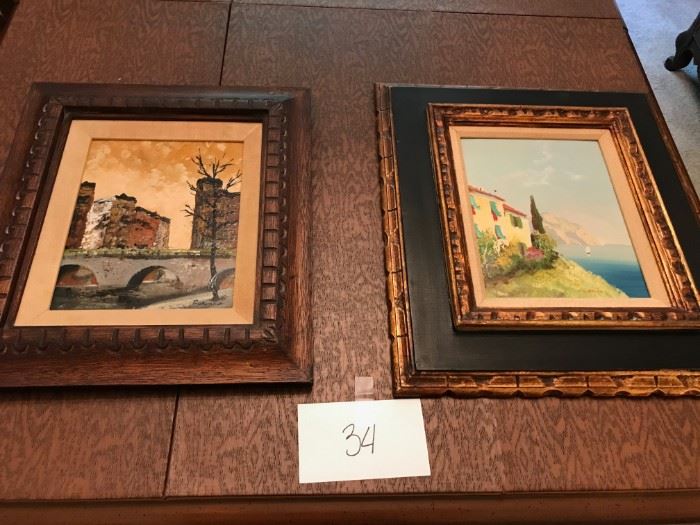 2 Rectangular Wood Frame Paintings   https://ctbids.com/#!/description/share/41528