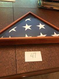 Folded American Flag in Decorative Display Box         https://ctbids.com/#!/description/share/41541
