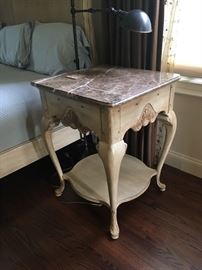 Marble top side table