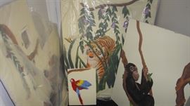 Hand Painted wall pieces, "The Jungle Book"