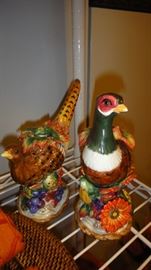 Fitz and Floyd Pheasant Candle Sticks 