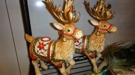 Fitz and Floyd Candlestick Reindeer 
