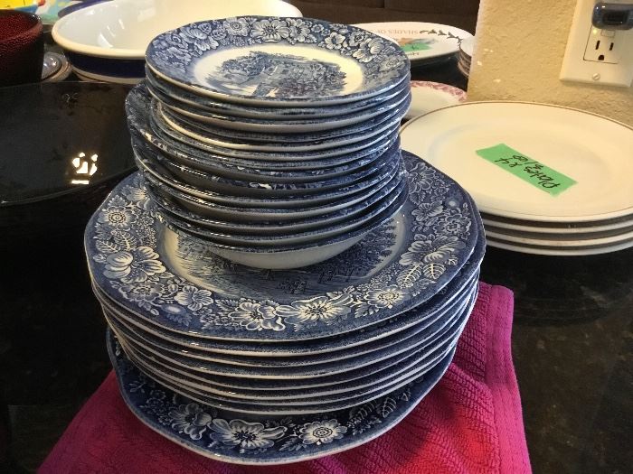 Liberty Blue dishes