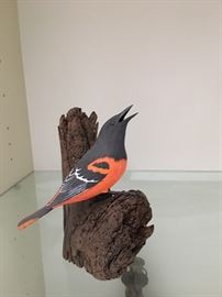 Carved Bird on branch